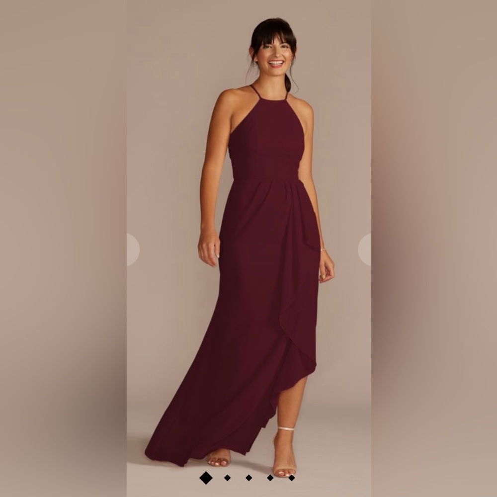 Wine colored bridesmaid dress